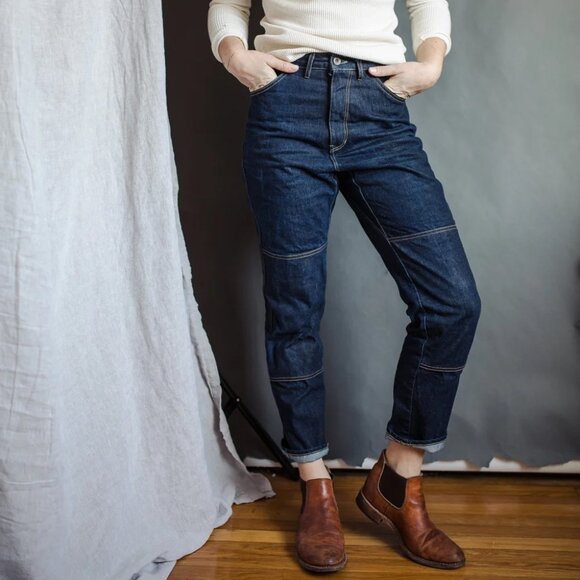 Gamine Workwear Sargent Dungaree Dark Denim 32 x 30 - Picture 1 of 8